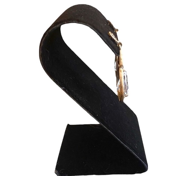 Vintage Marcasite and Rhinestone Post Dangling Earrings - Picture 2 of 3